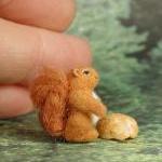 Tiny Fabric Red Squirrel Family