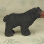 Black Bear Cub Soft Sculpture Miniature