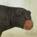 3" Fabric Black Bear Soft..