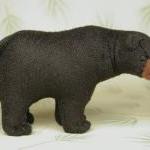 3" Fabric Black Bear Soft..