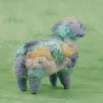 Miniature Art Sheep Sandy Made From Hand Dyed Wool