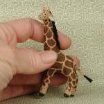 Miniature Hand Painted Fabric Giraffe