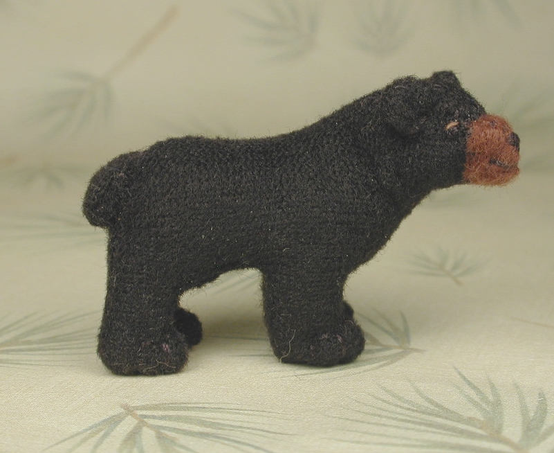 Black Bear Cub Soft Sculpture Miniature